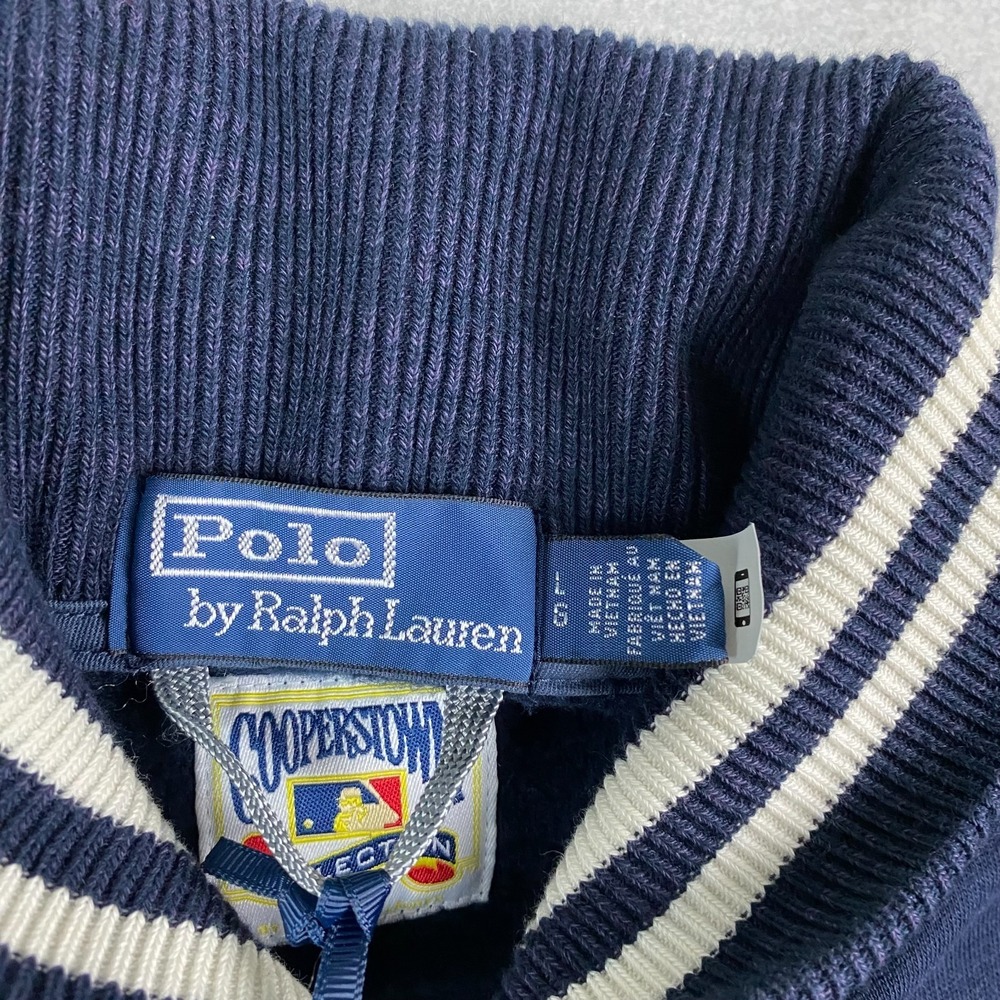 Polo Ralph Lauren New York Yankees Mens Jacket L bronx Bomber fleece Navy NWT - Picture 8 of 15